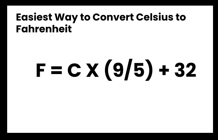 Easiest Way to Convert Celsius to Fahrenheit