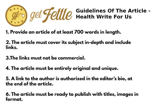 Guidelines of the Article - Health Write For US