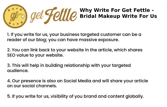 Why Write for Us – Bridal Makeup Write for Us