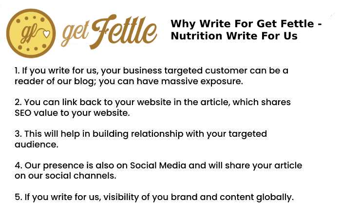 Why Write for Us – Nutrition Write for Us