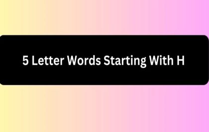 Five Letter Words that Start with H